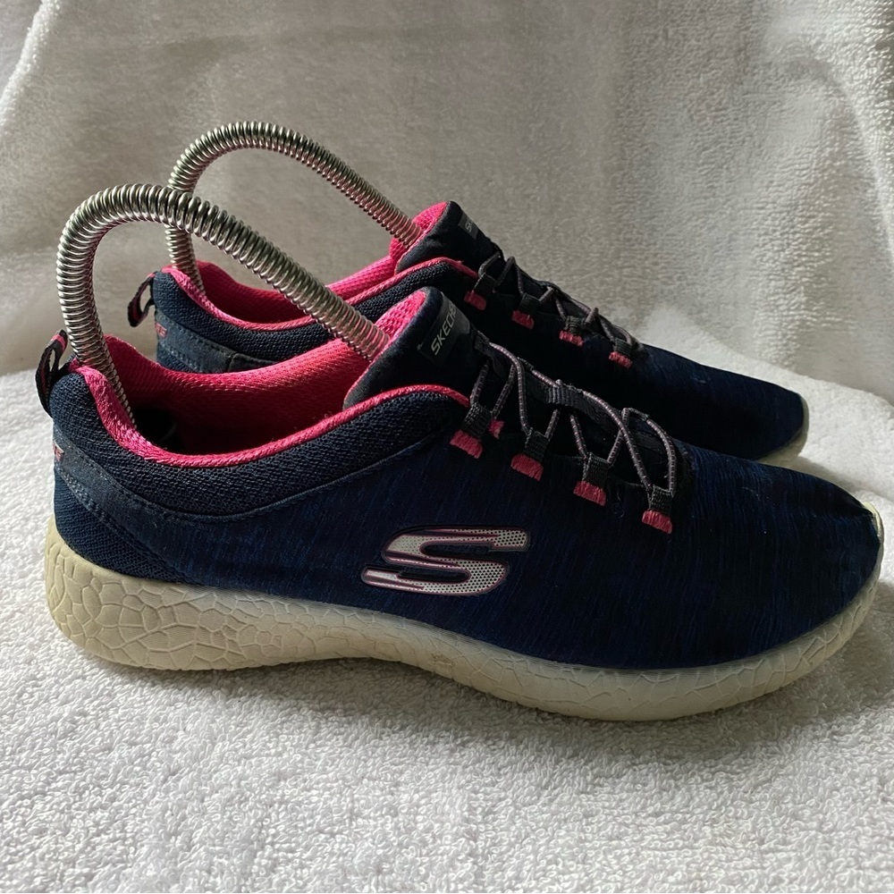 Skechers Shoes Women’s Size 6.5 Slip On Blue & Pink Lite Weight
